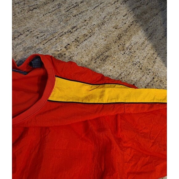 Vintage Lizwear Women Sz M Red Yellow Nylon Sweatshirt Wonder Women Marvel Vibes - Picture 9 of 15